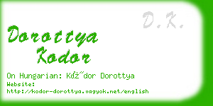 dorottya kodor business card